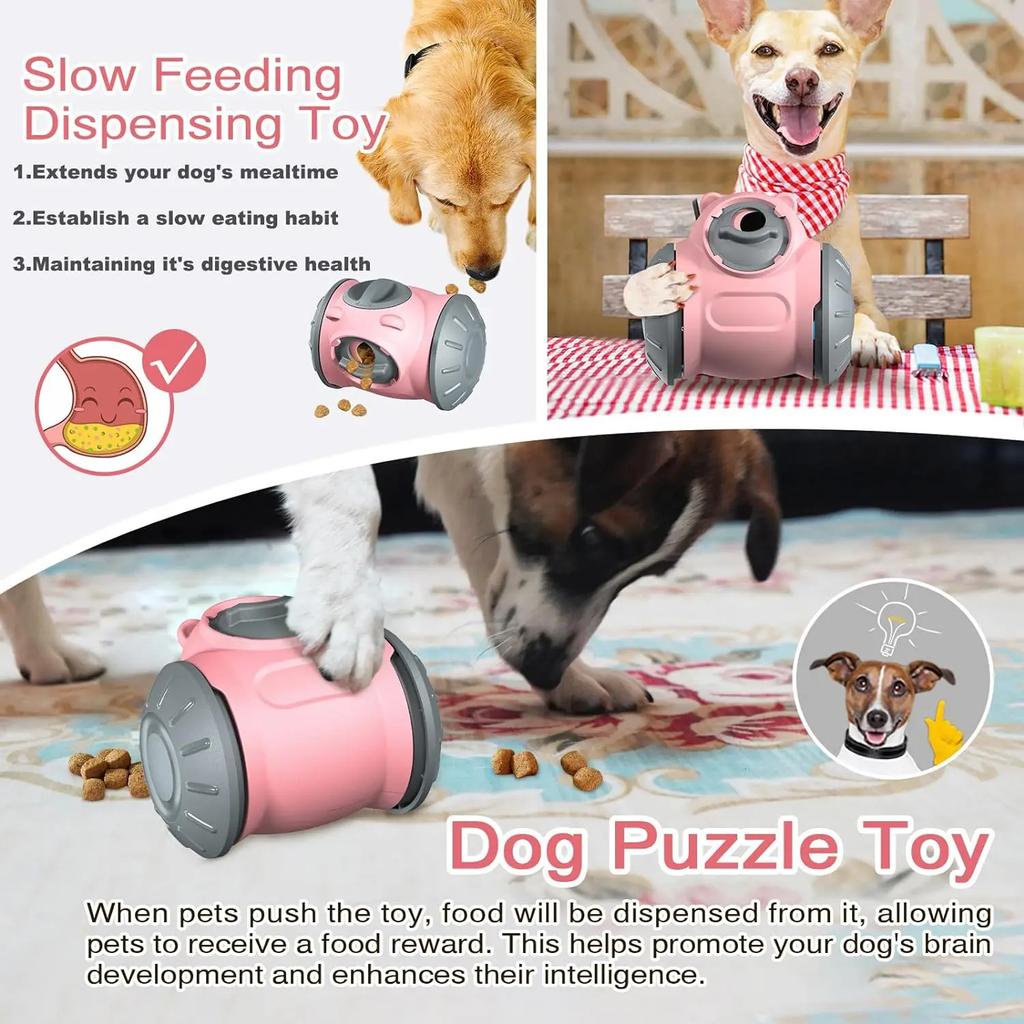 Giocattolo Rotolante Mangiatoia Lenta Perdita di Cibo Giocattoli Puzzle Interattivi per Cani Inseguimento Interattivo Sostituto Perfetto per Ciotole per Cani a Alimentazione Lenta