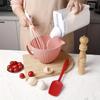 V Shaped Diversion Design Baking Mixing Bowl Large Capacity Long Handle Egg Beating Bowl Multipurpose Space Saving Serving Bowl