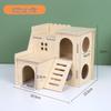 Luxury Solid Wood Hamster Villa with Pet Stairs and Sleeping Nest