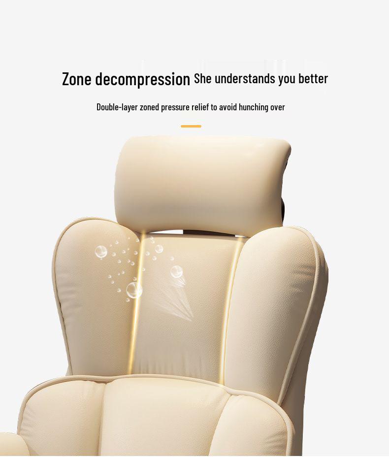 Luxurious Ergonomic Office Chair - Comfortable Reclining E-sports & Business Sofa Chair for Long Sitting