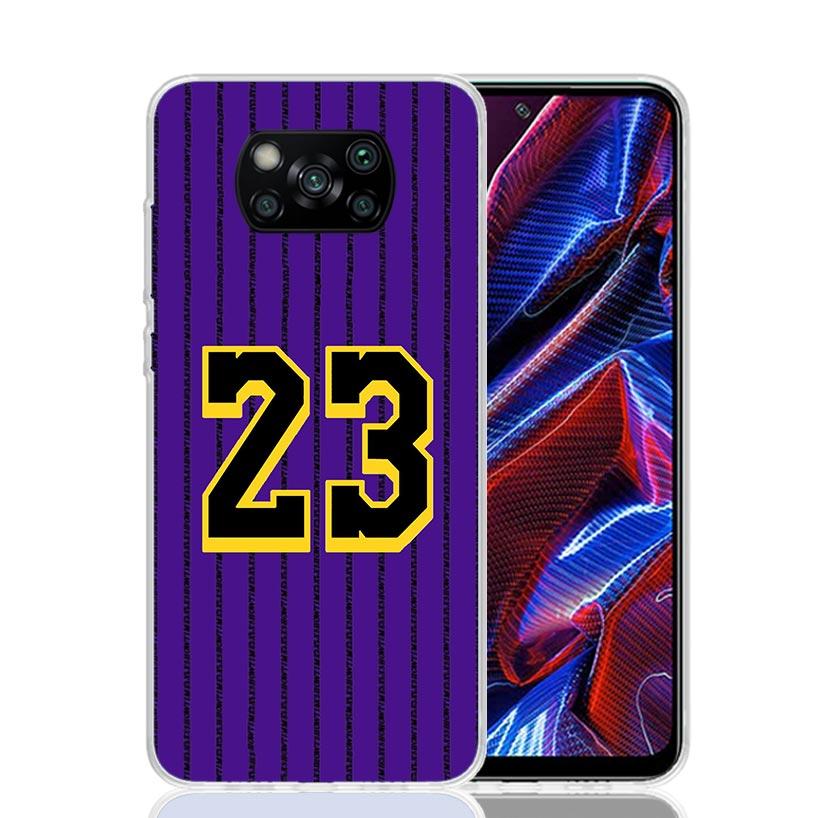 Basketball 23 24 8 Number Case Phone Cover for Xiaomi Poco X3 Nfc X5 X6 X7 X4 Gt F6 F5 Pro F4 F3 M5S M5 M4 M3 5G Trend Fundas Po