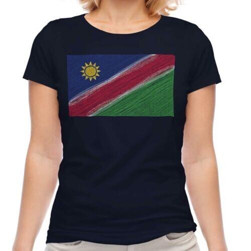 

Namibia Scribble Flag Women T-Shirt Gift From Namibia Football 4XL