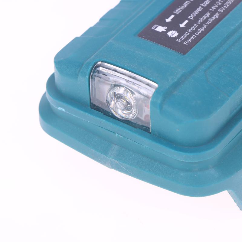 1 Piece Portable Adapter For Makita Bl1830 Bl1430 Bl1850 14.4V/18V Li-Ion Battery Usb+Type-C Converter With Led Light