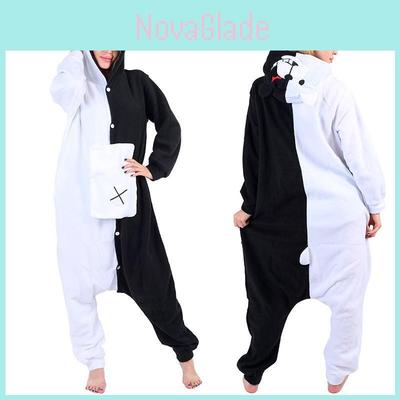 Adorable Danganronpa Monokuma Cosplay Jumpsuit Unisex Pajamas Perfect For Home Leisure