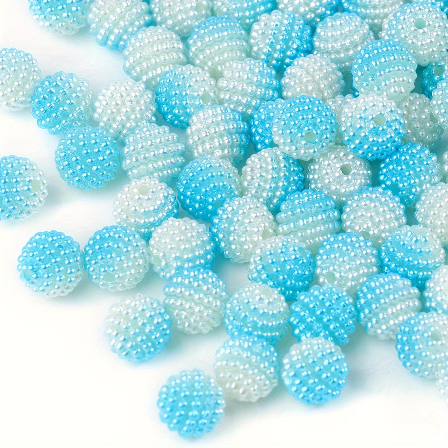 

10 мм 90 шт./пакет Разноцветные акриловые бусины Bayberry Бусины из искусственного жемчуга Круглые свободные бусины Распорные бусины для серег Браслет Ожерелье Изготовление ювелирных изделий 10mm(90pcs)(0.393in) белый/озеро синий