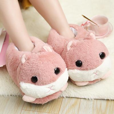 Pantofole di cotone peluche carine da cartone animato per donna in autunno e inverno 2024 Borsa e da interno Pantofola calda da casa per coppia da donna Zapatos