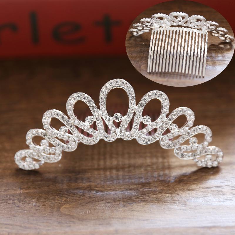 Korean Bridal Rhinestone & Pearl Hair Comb