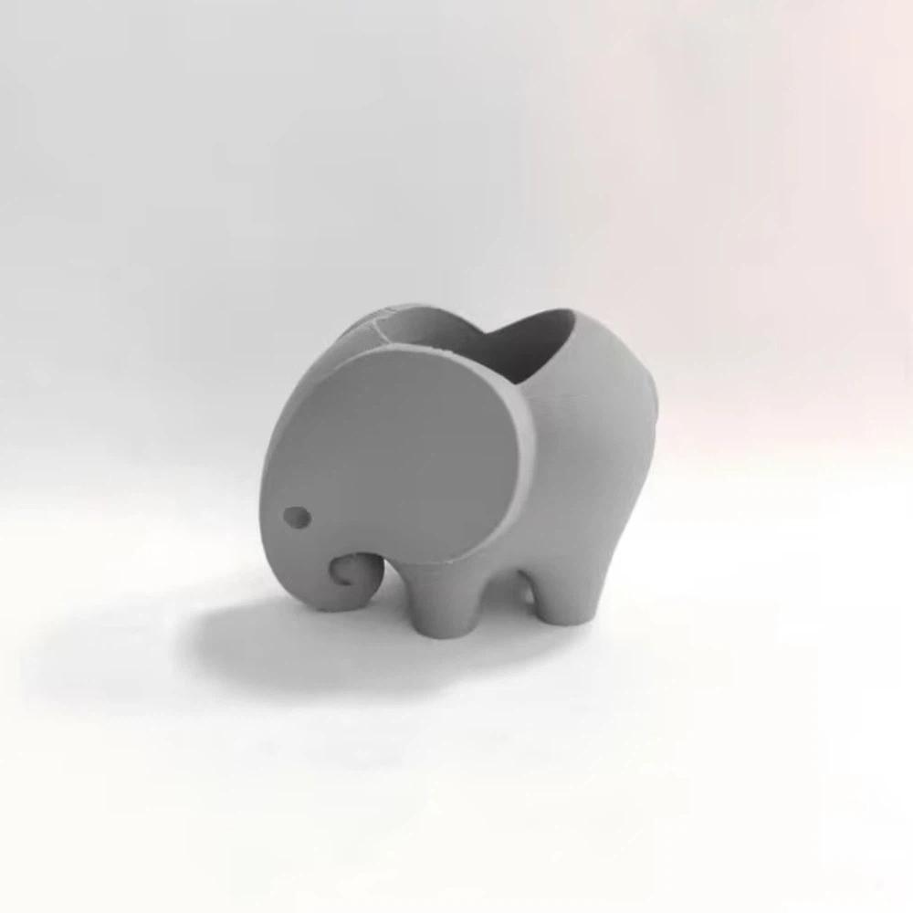 Animal Design 3D Printed Elephant Flowerpot Small Cactus Plant Holder Living Room TV Cabinets