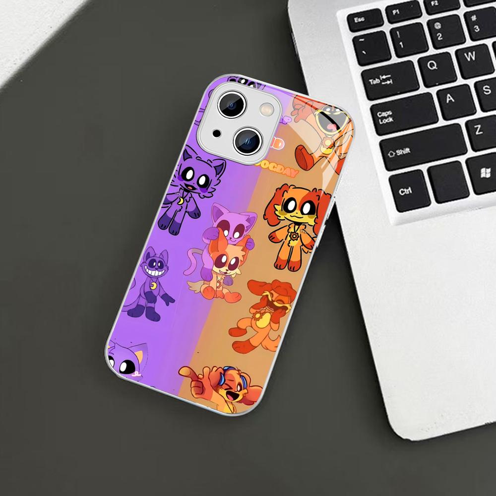 

S-Smiling C-Critters C-CATNAP DOGDAY Phone Case For iPhone 14 13 12 Mini 11 Pro XS Max X XR 14 Plus Tempered Glass Cover iphone 14