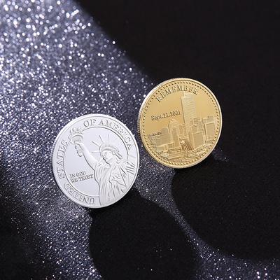 9/11 Statue of Liberty Commemorative Coin, Three-dimensional Relief Metal Craft Commemorative Medal, Coin