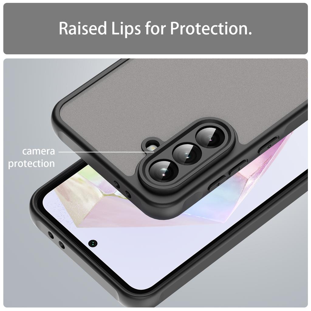 For Samsung Galaxy A56 5G Phone Case Drop Proof Airbags Frosted Translucent PC+TPU Back Cover