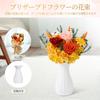 SENJWARM Konservierter Nie Verwelkender Strauß mit Vase Nie Verwelkend Perfekt für Weiße Rückgabe Beliebt für Orange Gelbe Blumen, Blumen, Rosen, Duftend,