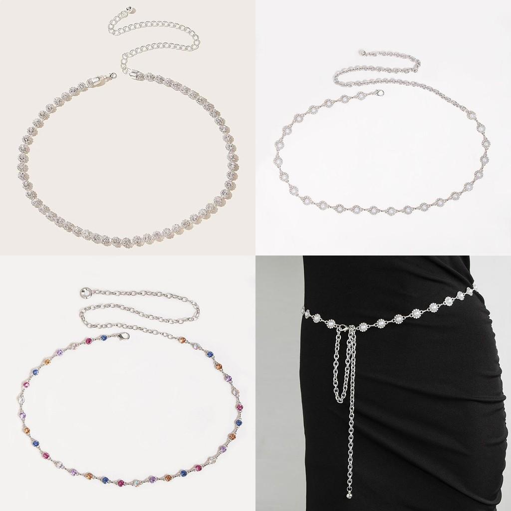 Diamond Elegant Water Waist Chain For Women With Hollow Design For Summer Fashion Accessories