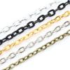 5 Meters/lot 3x2mm 4x3mm 5 Colors Plated Handmade Unwelded Iron Cable Chains DIY Jewelry Making Findings Accessories