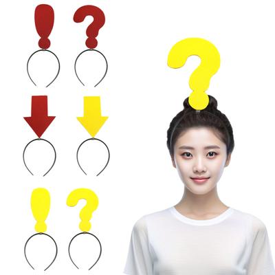 Red Arrow Headband Halloween Party Funny Trick Props Hair Band Arrow Symbol Decoration Versatile Hair Accessories