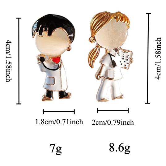 Children's Creative Cartoon Character Brooch Women's Niche Design Cute Pin Alloy Anti-light Buckle