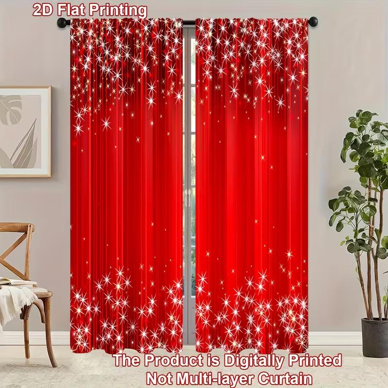 

Shining Stars Print Curtains Suitable Bedroom Living Room Kitchen Decoration Home Window Set Of 2 Made Polyester Great Decor W100*H70(CM)-Grommet top&1PCS