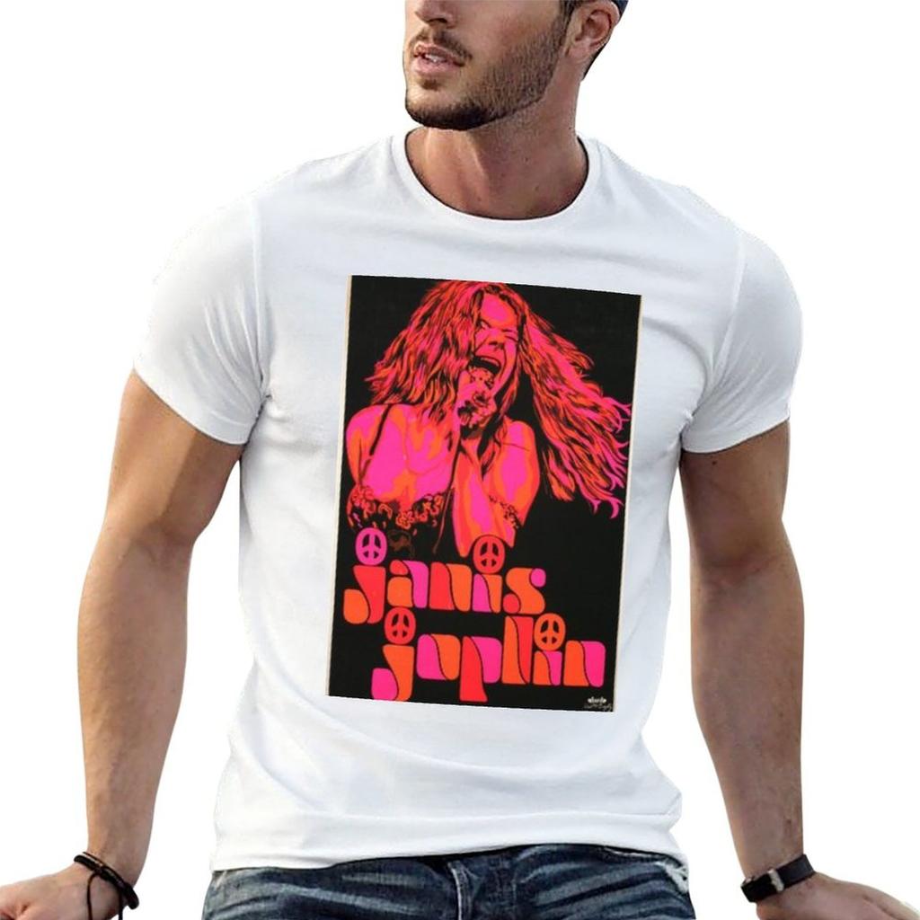 Janis Joplin Vintage Poster T-Shirt Modern Print Casual T-Shirt
