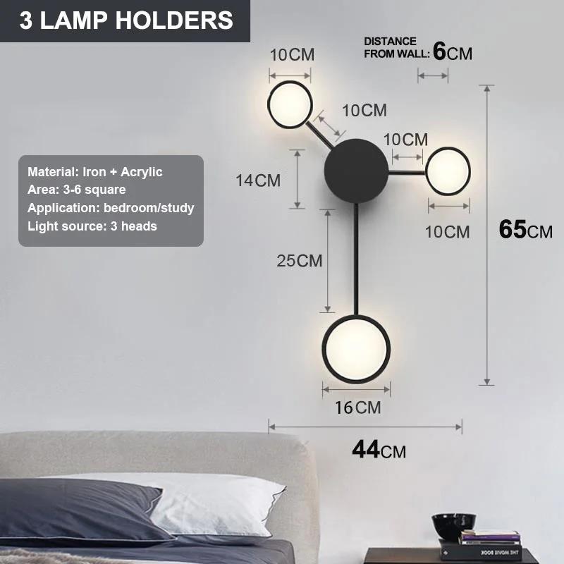 Nordic Modern Wall Lamp Led Minimalist Wall Light  Living Room Bedroom Staircase Light Home Decoration Bedside Wall Sconce Lamps