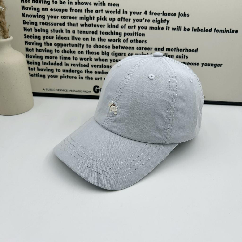 Peaked cap female spring summer thin simple puppy embroidered versatile baseball cap young couple street outing