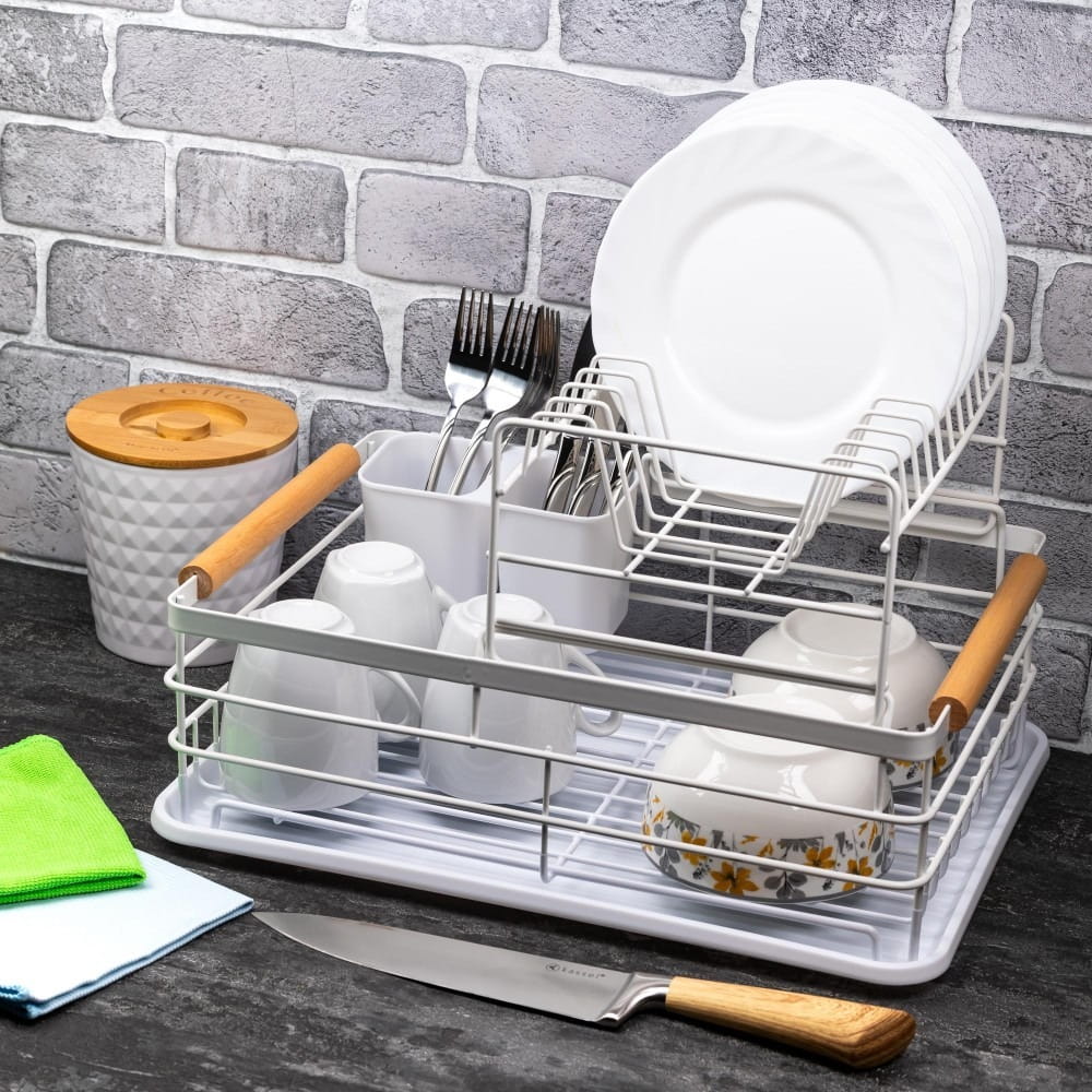 Two-level Dish Drying Rack Drainer 43x32x27cm KINGHOFF KH-1798