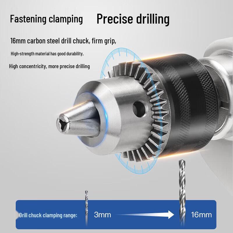 Dongcheng J1Z-FF-16A 800W Bezuhlíková elektrická ruční vrtačka CN zástrčka (adaptér součástí dodávky)