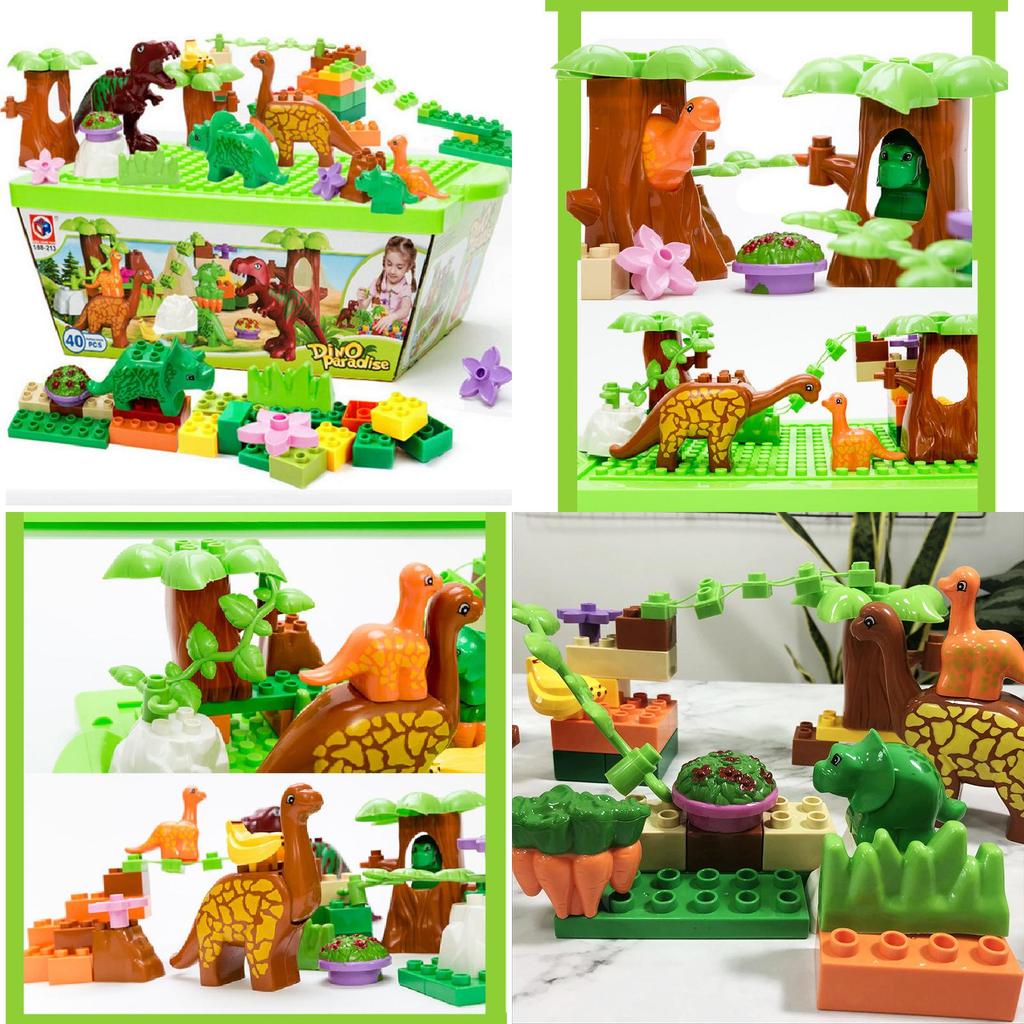 Dinosaur Building Blocks Set For Kids With Large Abs Plastic Pieces For Creative Play