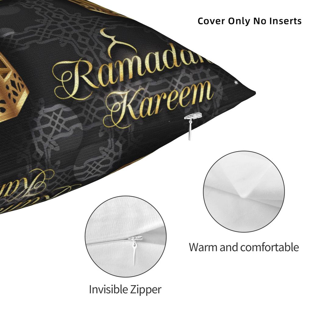 Ramadan Lantern Pillow Case Novelty Pillow Cover Comfy Pillowcases For Couch Sofa Bedroom