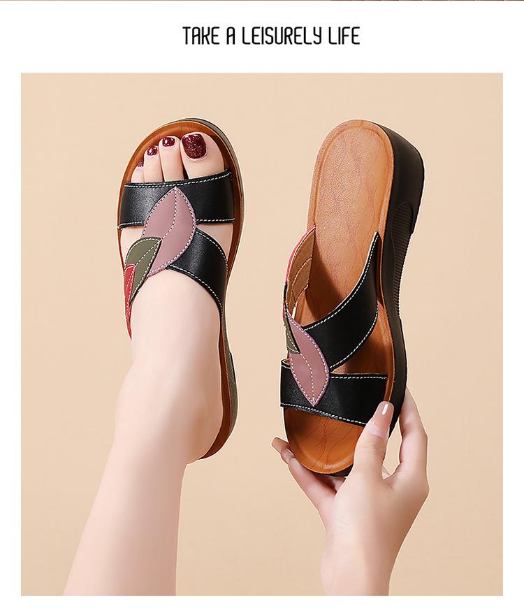 2024 Women's Non-Slip Soft Sole Summer Slippers for Middle-Aged Moms
