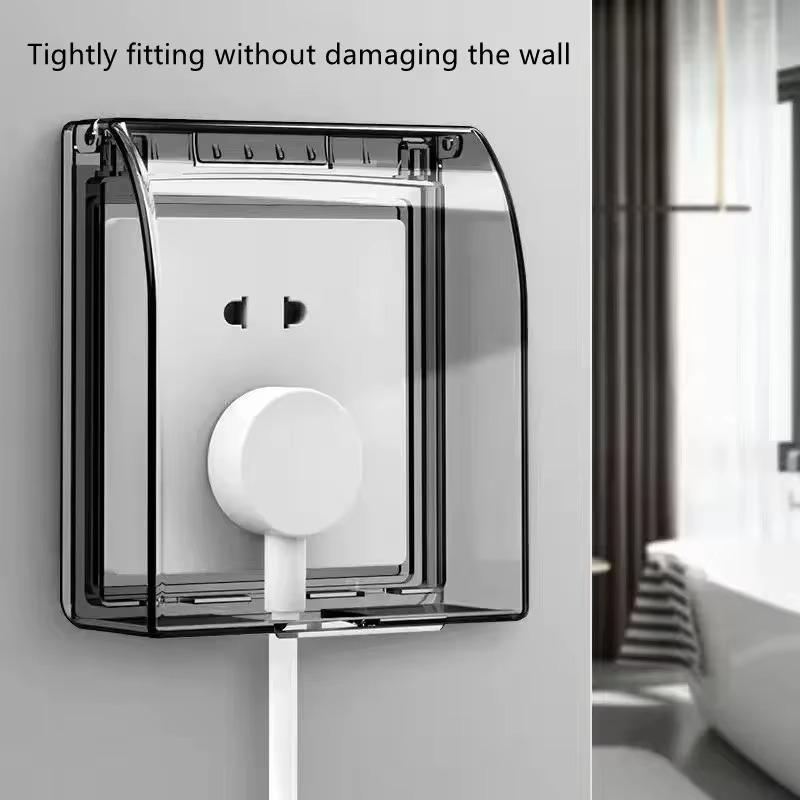 86 Type Wall Socket Waterproof Case Transparent Switch Cover Household Electrical Outlet Protection Accessories