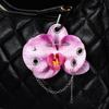 Exquisite Simulation Phalaenopsis Keychain Backpack Decoration Gifts Creative Hand-Punched Puncture Simulation Flower Keyring
