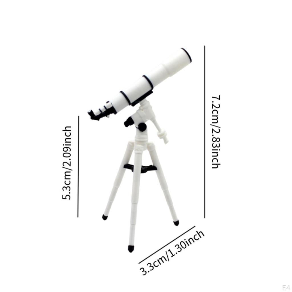 Collectible Dollhouse Astronomical Telescope Decorative Piece for Desktop