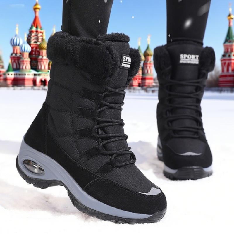 

Зимові Снігоступи Жіночі Водонепроникні Замшеві Теплі Плюшеві Нековзка Гумова Підошва Лижні Туристичні Черевики Нові Стильні Однотонні Розмір 36-42 42