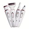 Xiaomi 4-in-1 Rechargeable Electric Lady Shaver Set - Portable 500mAh Wet & Dry Painless Trimmer for Face, Nose, Legs & Underarms