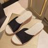 Ciabatte Zeppa Donna Estive Nuove Taglie Grandi Open Toe Suola Spessa Antiscivolo Leggere da Esterno Tacco Alto Sandali Moderni