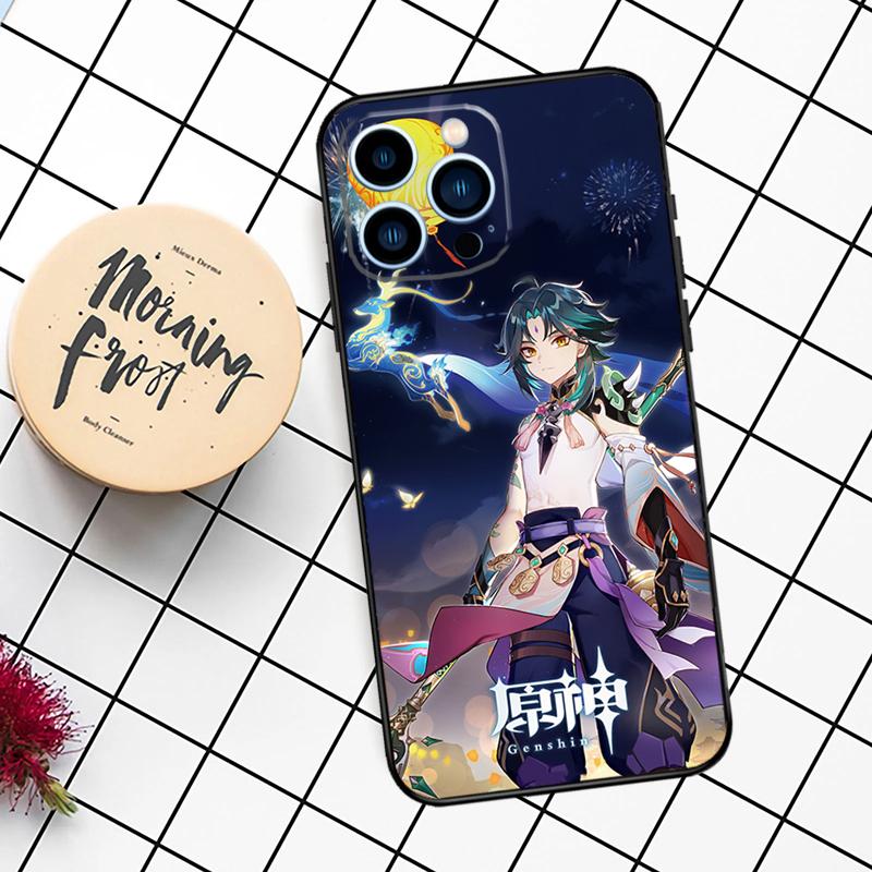 Genshin Impact Xiao Case For iPhone 14 13 12 11 16 15 Pro Max Plus Mini X XR XS Max 7 8 Soft TPU Back Cover