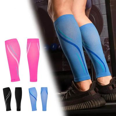 1Pair Leg Cover Compression Sleeves Breathable Professional Sport Calf Pressure Sock Sweat Absorption Non-Slip Elastic Leg Cover