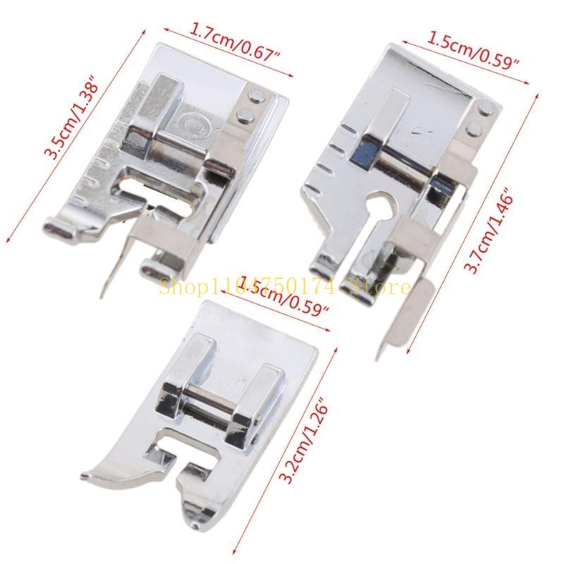 3pcs in Ditch Foot 1/4 Inch Quilting Patchwork Presser Foot Set for Household Sewing Machines top sale