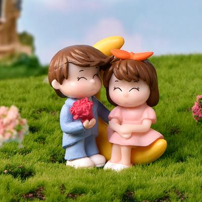 Cartoon Design Waterproof Cute Decorative Romantic Couples Figurines Romantic Figurine