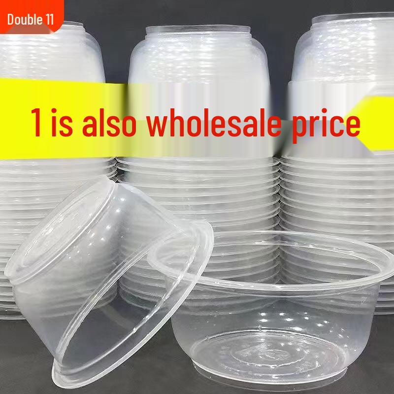 ZISIZ Disposable Plastic Takeaway Bowls with Lids