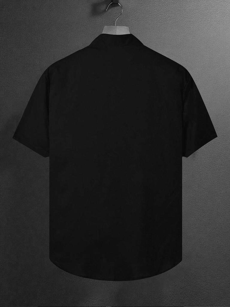 Abbigliamento Uomo Estate Manica Corta Stile Etnico Collo alla Coreana Camicia Casual Top