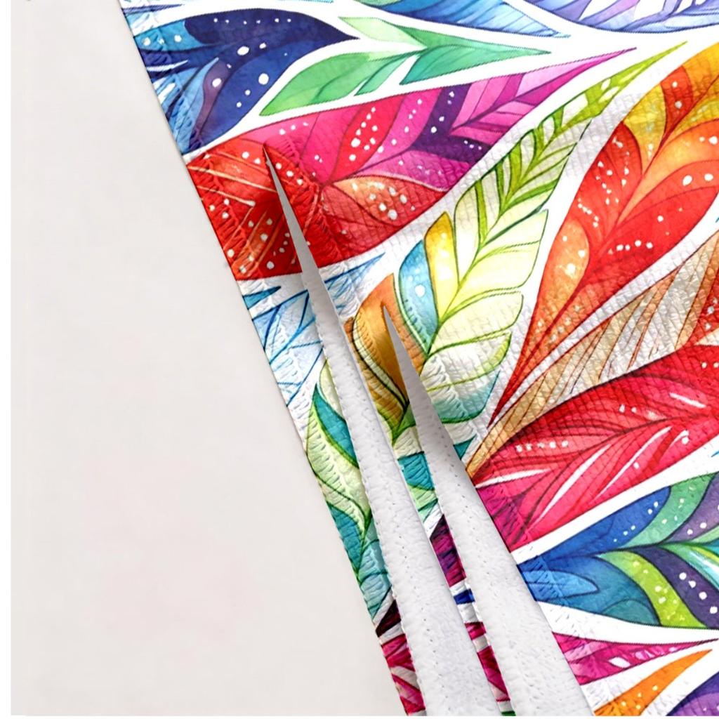 Watercolor gradient feather theme polyester microfiber beach towel is highly absorbent, suitable for swimming and beach outings