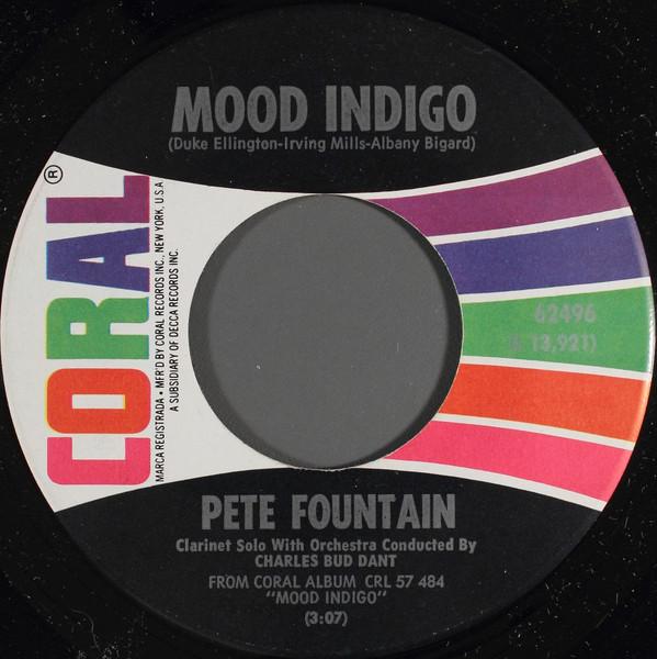 

7inch Record PETE FOUNTAIN - Mood Indigo 62496 Coral 1966 US Jazz Used