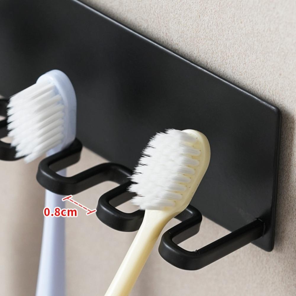 5 Slots Toothbrush Storage Rack Wall-mounted Toilet Hanger Shelf  Bathroom Storage