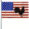 1pc Single-Sided 1pc American Flag Chicken Pattern Flag, Anti-Uv Durable Quality Decoration, Courtyard Indoor Garden Banner, Outdoor Decoration, Court