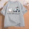 Silly Goose On The Loose T Shirts for Men Women Funny Cowgirl Western Tee Shirt 90s Fashion Graphic T-shirt Short Sleeve Clothes