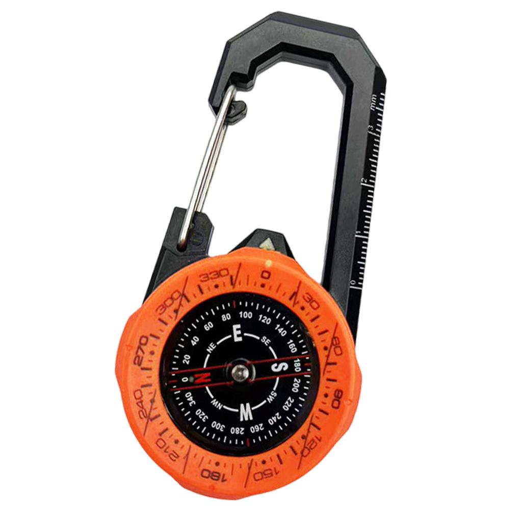 Waterproof Carabiner Compass Portable Outdoor Sports Directional Guide Small Pocket Compass Backpacking Accessory
