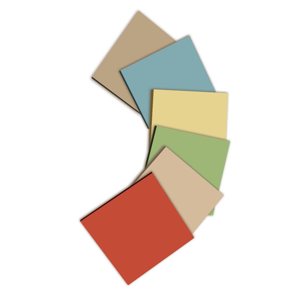 Colored Sticky Note Blank Sticky Note Pad 3x3Inch Pocket Memo Pad Self-ashesive Note Paper 50 Sheets/Pad