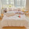 Washed Cotton Single-sided Printing Duvet Cover Single Person Student Dormitory BedSheets Four Season Universal Machine Washable Household Bedding Set