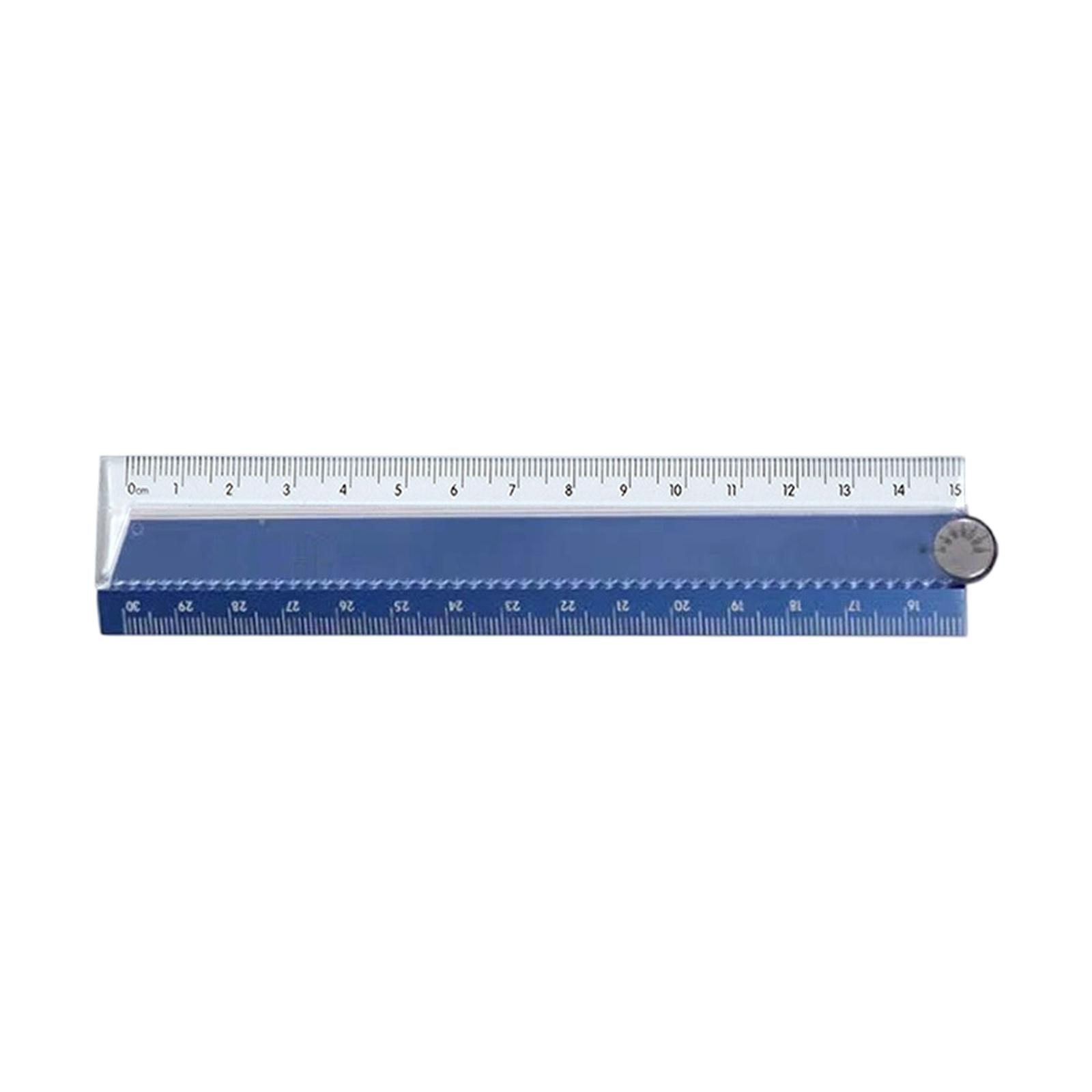

Multipurpose Foldable Ruler For Children 15cm Folded To 30cm Extended Ergonomic Resin Aluminum Straight Ruler синій